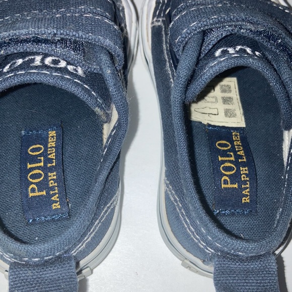 2 for $25 RALPH LAUREN POLO Shoes Baby Shoes Infant size 5 Navy & White RL Polo - Picture 5 of 9
